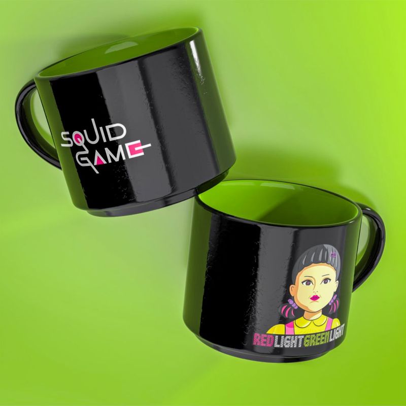 Taza de café Zak Designs 510 ml Squid Game con cambio de color