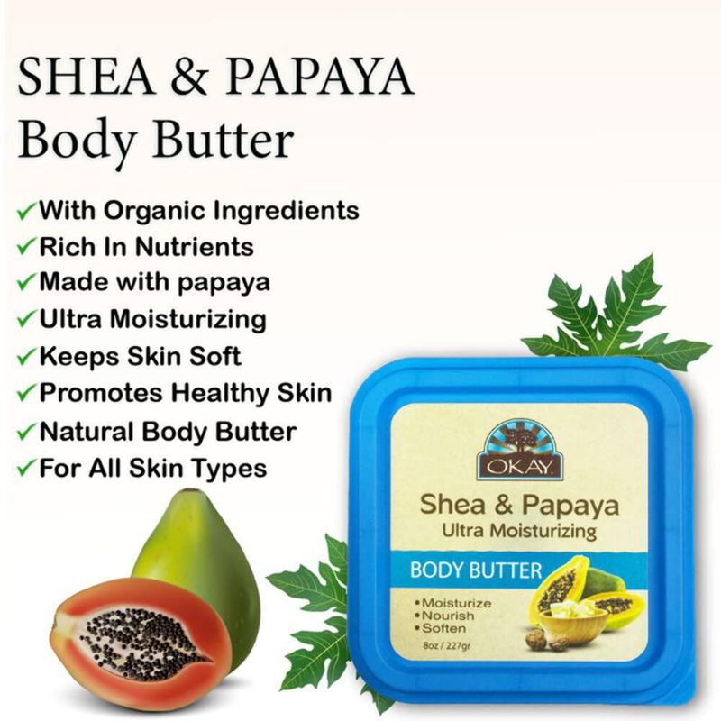 Manteca Corporal OKAY Karité y Papaya 227 g