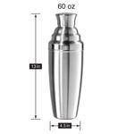 Coctelera Oggi 1700 ml Acero Inoxidable con Colador