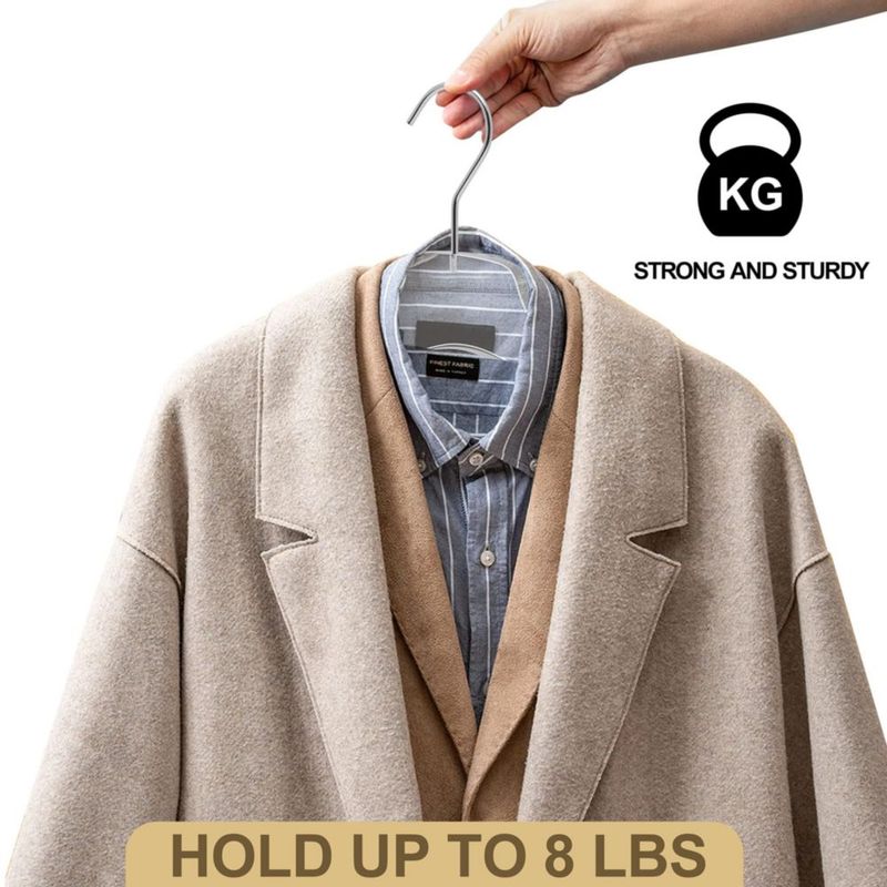 Perchas para ropa Quality Hangers 43 cm cromo paquete de 5
