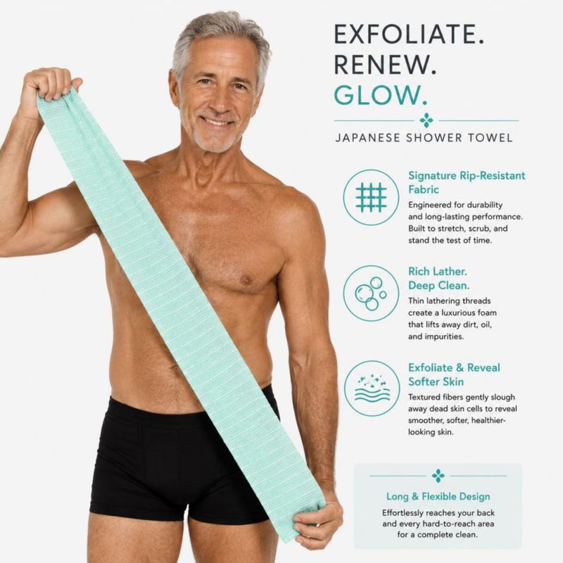 Dermasuri Paño Exfoliante Japonés para Cuerpo y Espalda 36 pulgadas