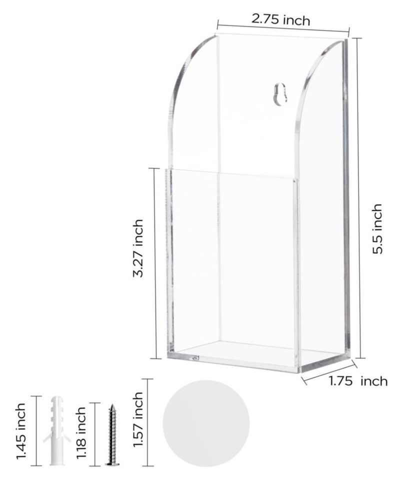Caddy HBlife Acrílico 7 cm x 4 cm x 14 cm Transparente de 1 Compartimento