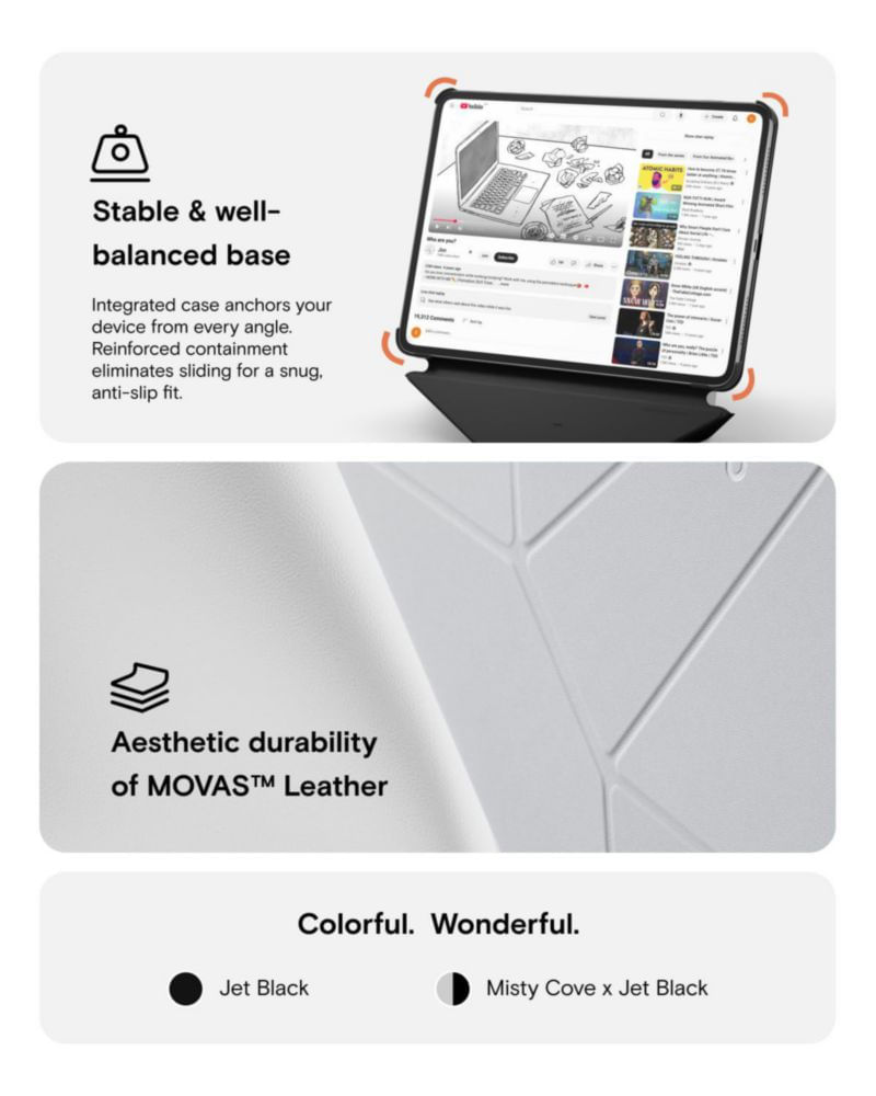 Funda MOFT Dynamic Folio para iPad 11" M5/M4 con protección de esquinas