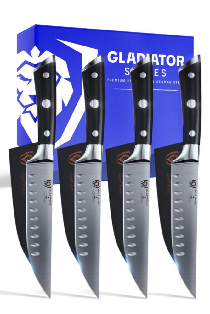 Juego de cuchillos para bistec Dalstrong 13 cm acero alemán (paquete de 4)