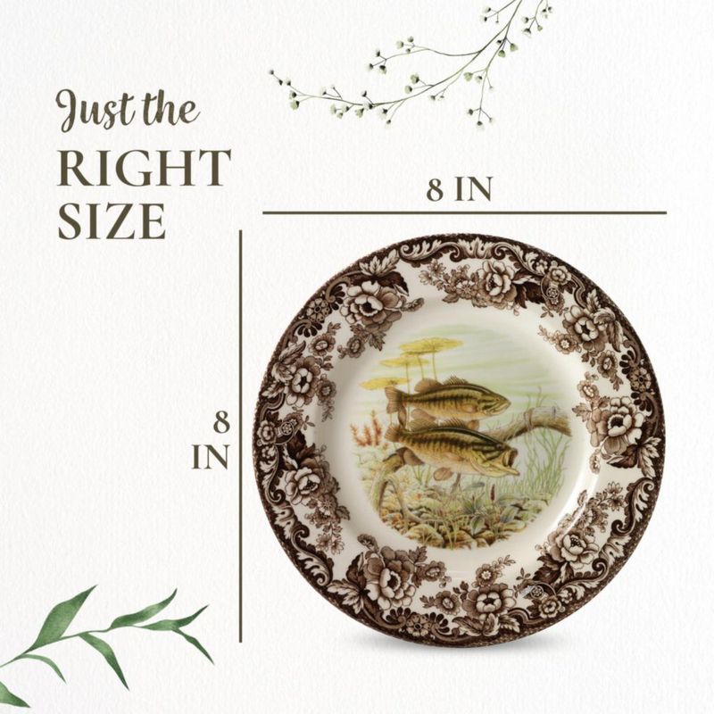 Plato de ensalada Spode 20 cm con diseño de bosque y lubina