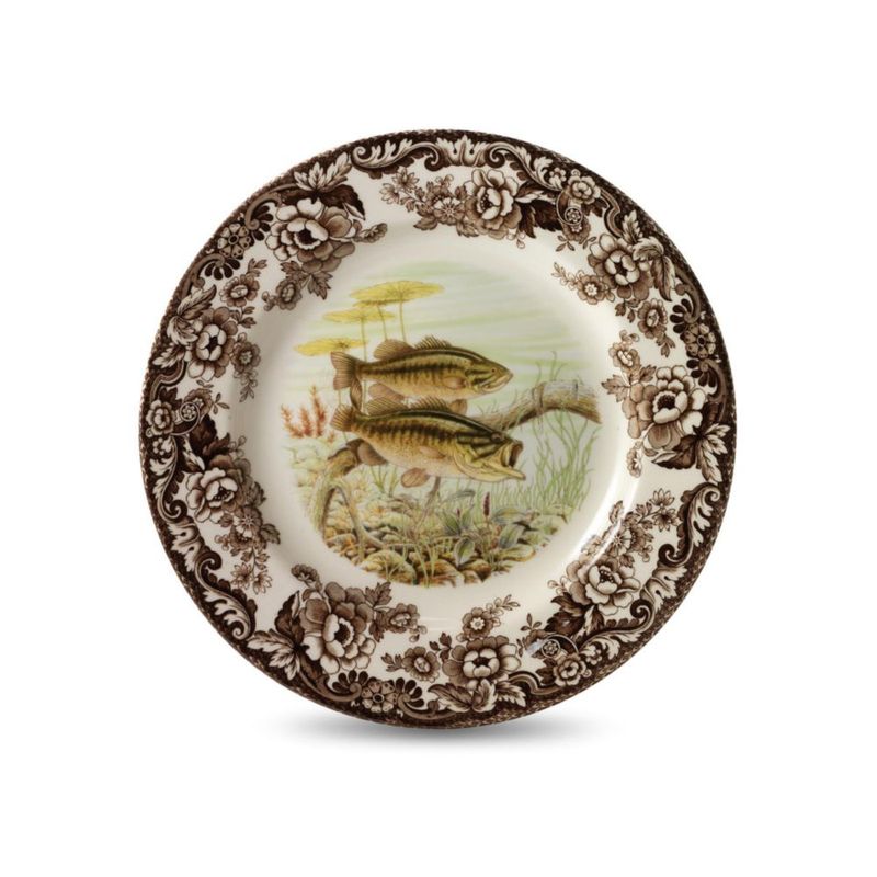 Plato de ensalada Spode 20 cm con diseño de bosque y lubina