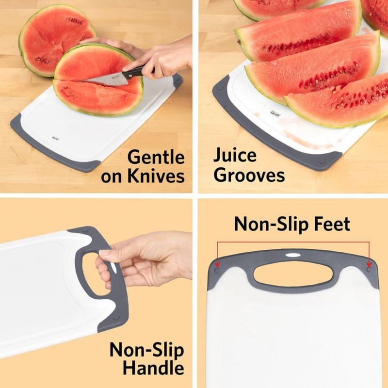 Tablas de cortar Glad 3 piezas gris antideslizante aptas para lavavajillas