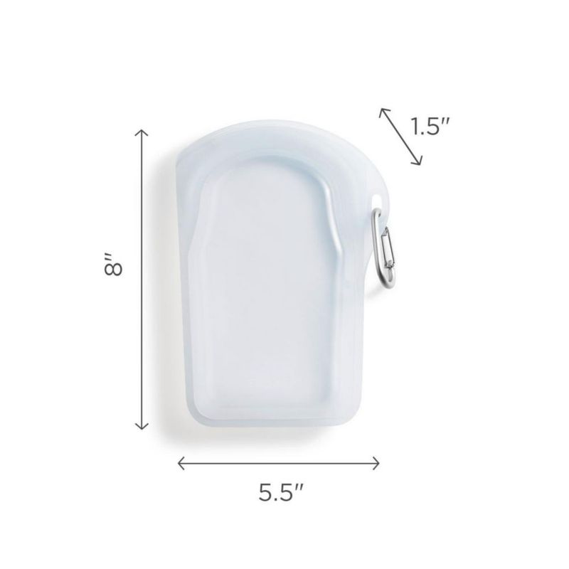 Stasher Premium Bolsa Reutilizable de Silicona para Alimentos Go Bag Verde Cascada 532 ml