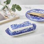 Cuchara mantequera Spode 20 cm azul italiano de porcelana