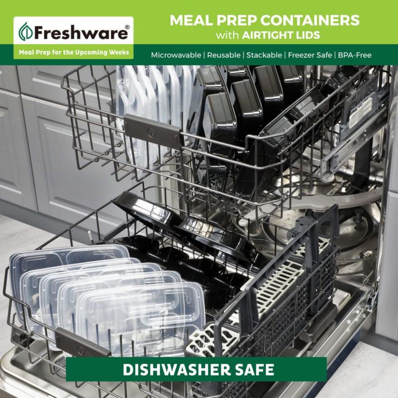 Contenedores Freshware para Meal Prep 21 unidades de 680 ml libres de BPA