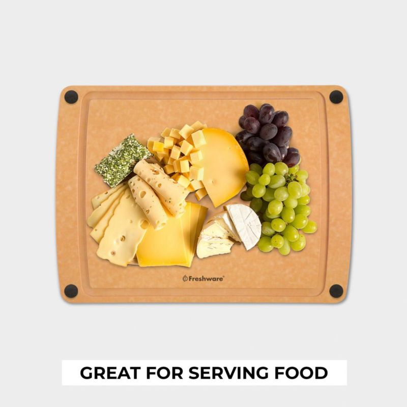 Tabla de cortar Freshware 30 x 23 cm Natural apta para lavavajillas