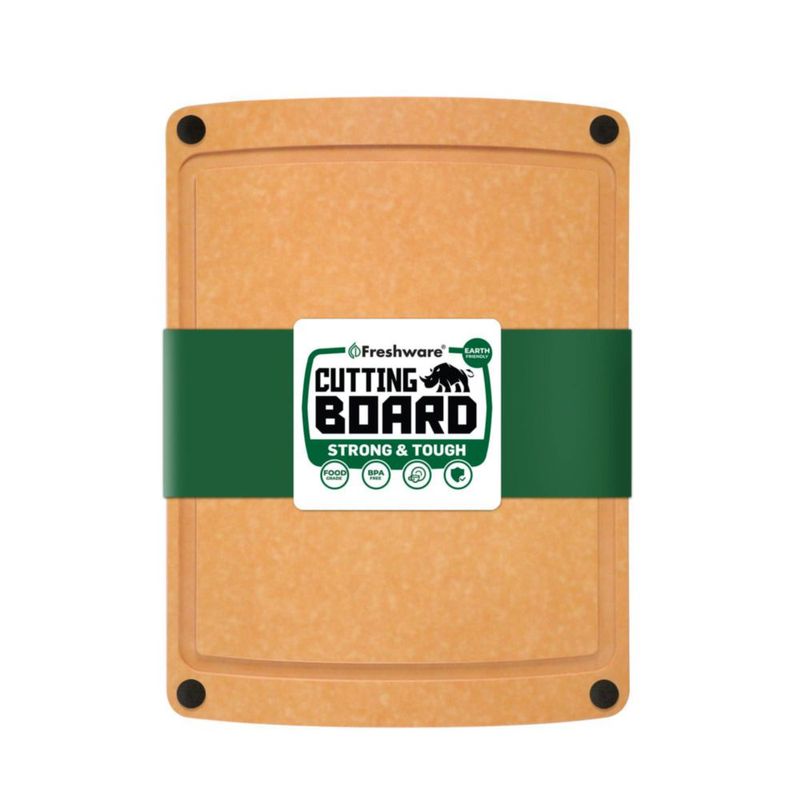 Tabla de cortar Freshware 30 x 23 cm Natural apta para lavavajillas