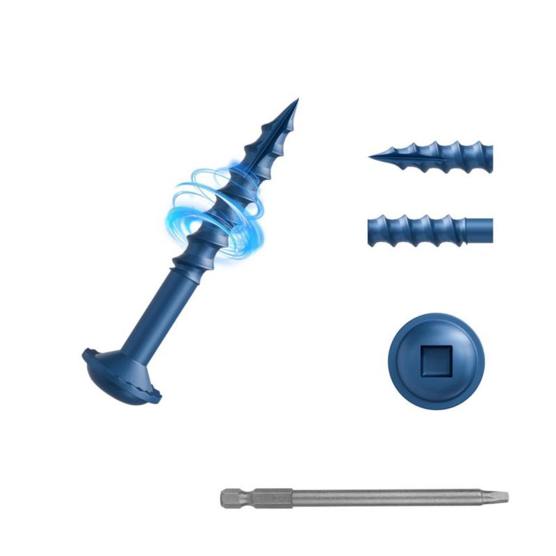 Tornillos Kryonix #8 x 32 cm 600 piezas recubrimiento azul