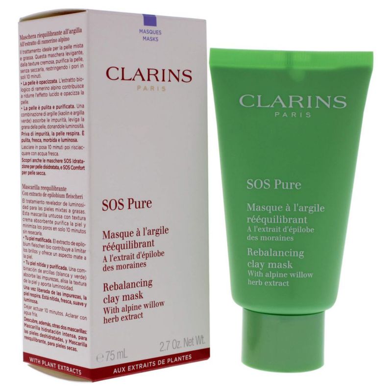 Máscara de arcilla Clarins SOS Pure Rebalancing para grasas y mixtas