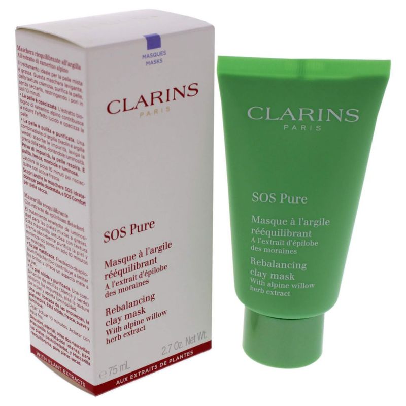 Máscara de arcilla Clarins SOS Pure Rebalancing para grasas y mixtas