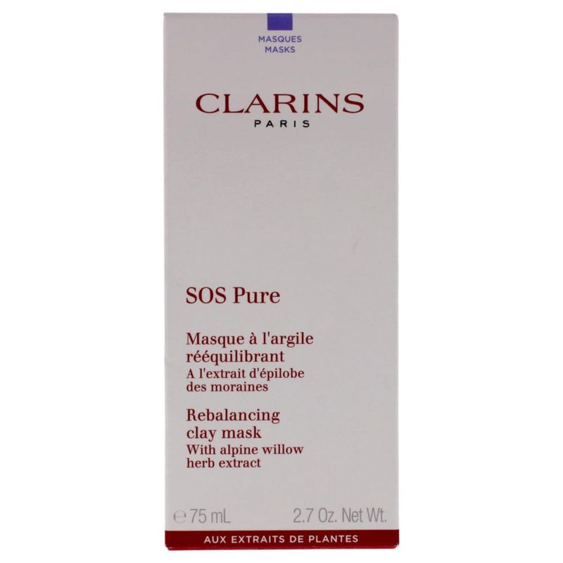 Máscara de arcilla Clarins SOS Pure Rebalancing para grasas y mixtas