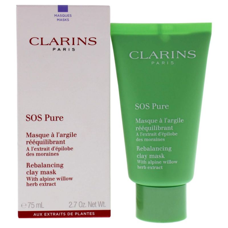 Máscara de arcilla Clarins SOS Pure Rebalancing para grasas y mixtas