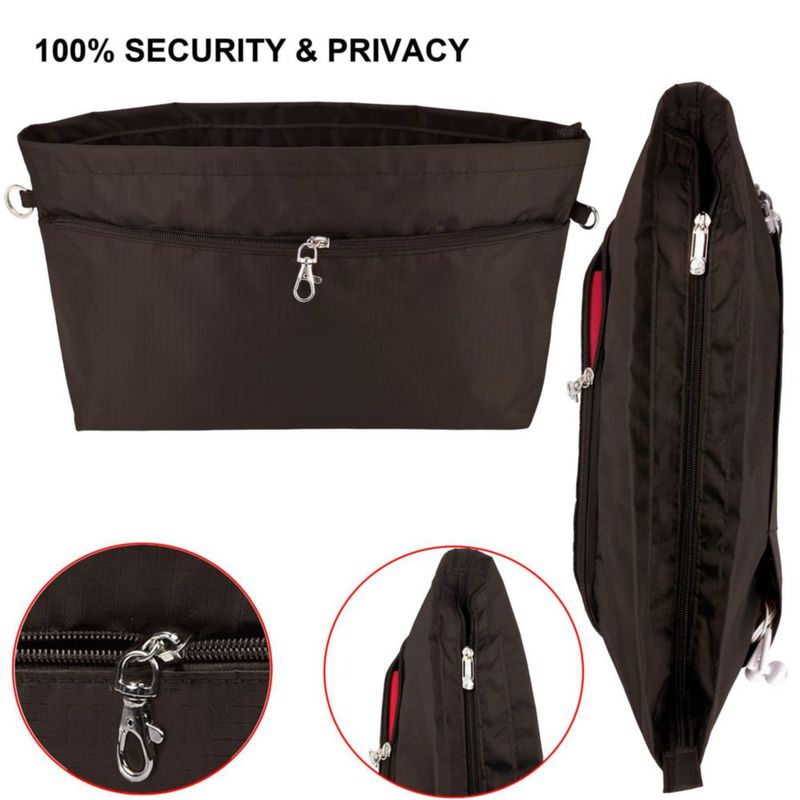 Organizador para bolso Time Wing grande color café 32x26x14 cm