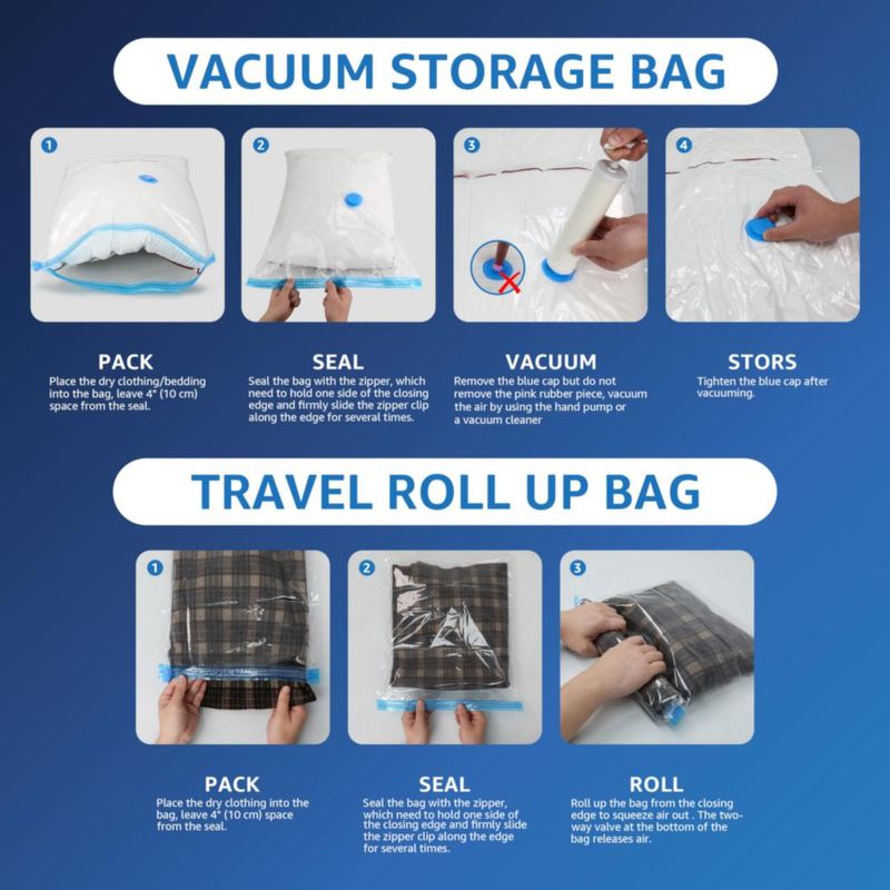 Bolsas de almacenamiento Simple Deluxe 30 unidades con bomba manual incluida