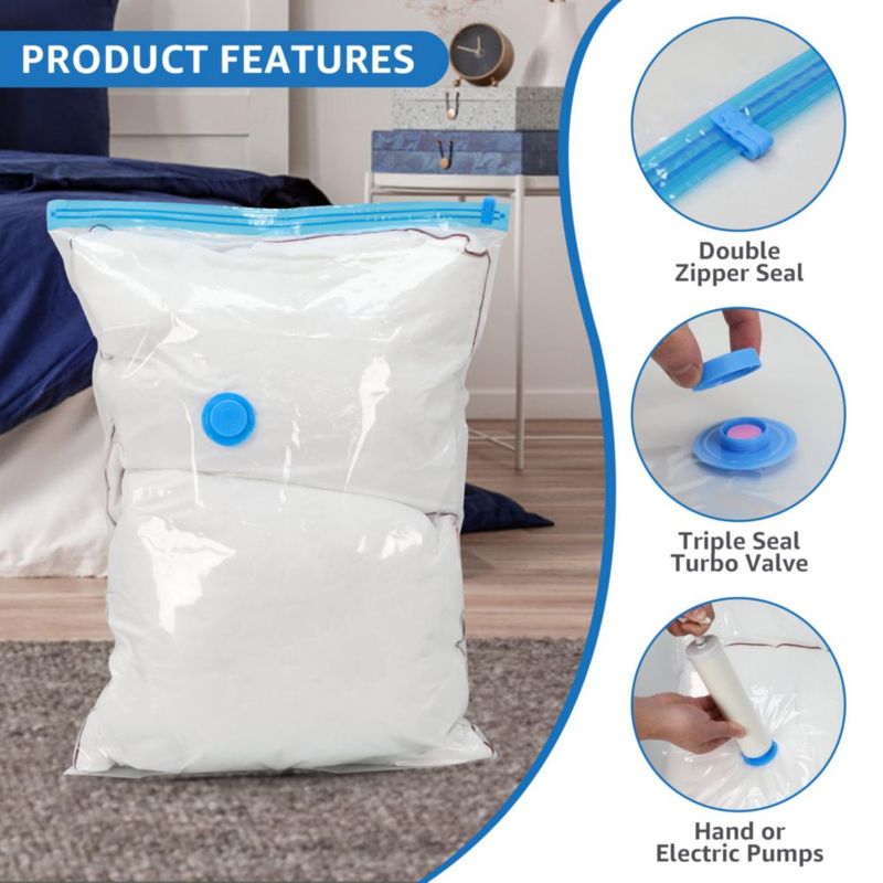 Bolsas de almacenamiento Simple Deluxe 30 unidades con bomba manual incluida