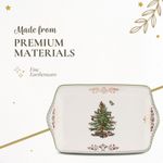 Bandeja de postre Spode 30 cm Árbol de Navidad dorado
