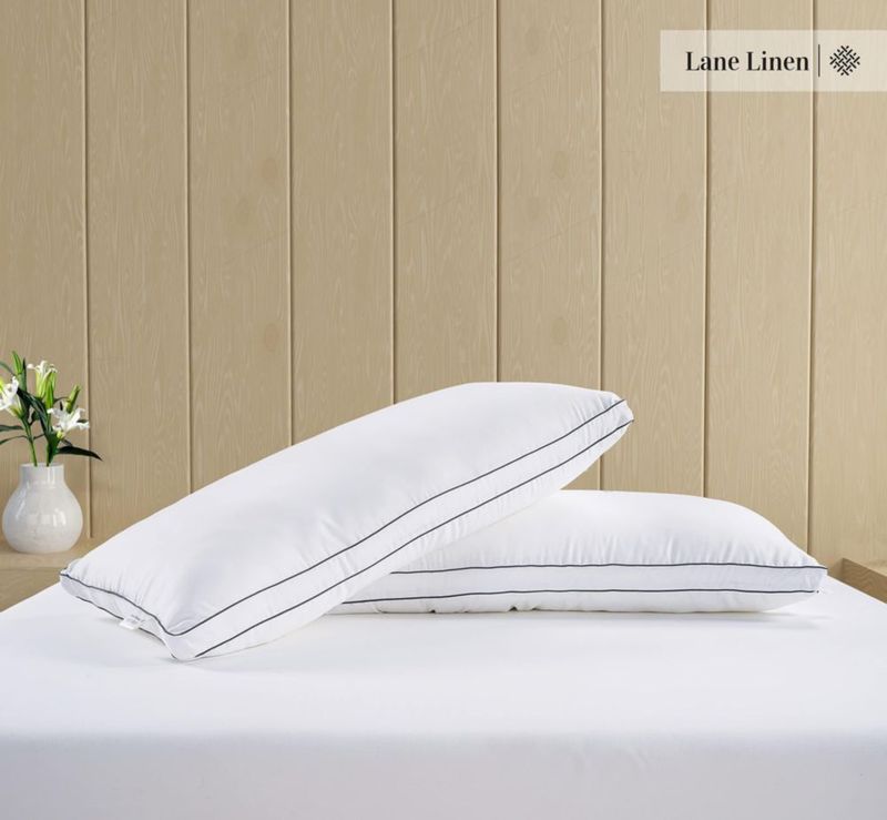 Almohada LANE LINEN 51x66 cm Pack de 12 - Blanco - Alternativa al plumón