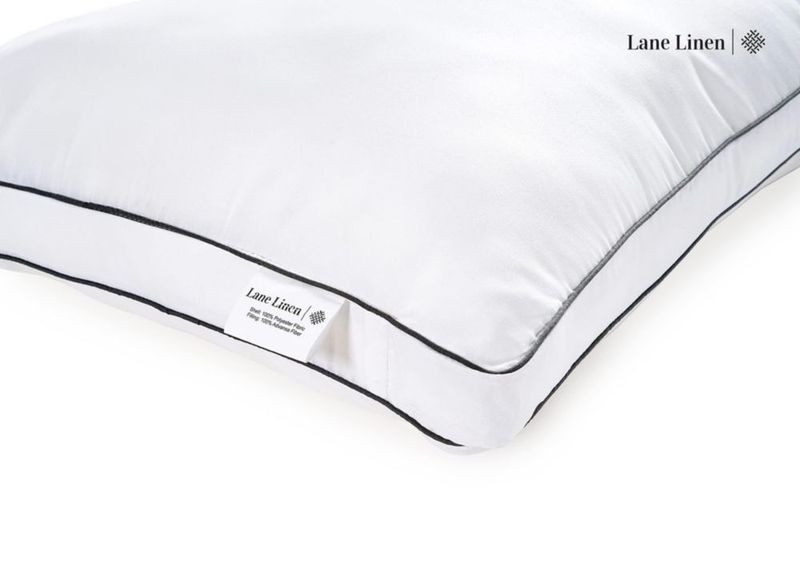 Almohada LANE LINEN 51x66 cm Pack de 12 - Blanco - Alternativa al plumón