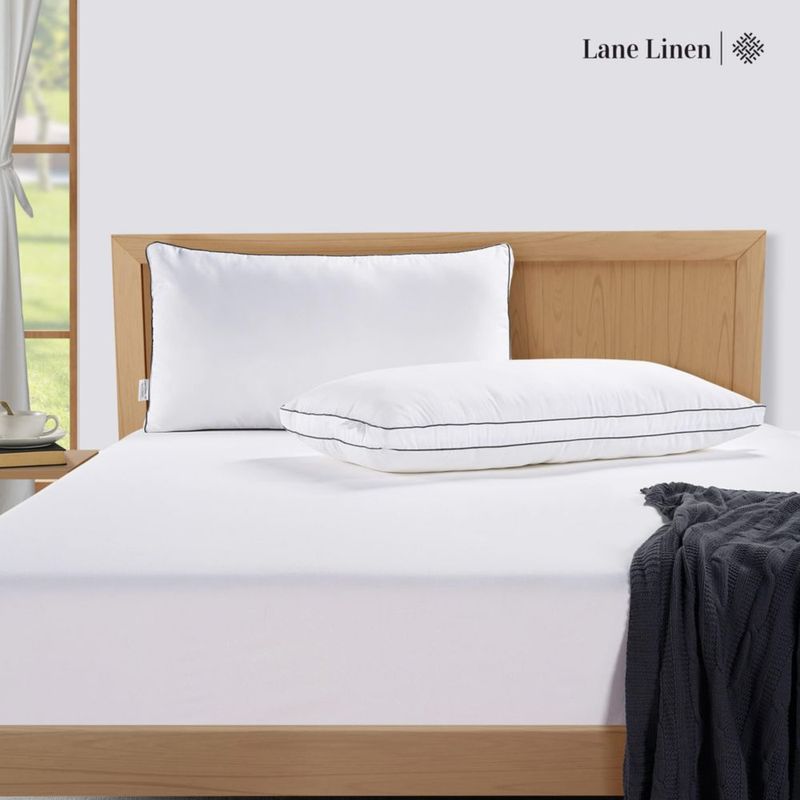 Almohada LANE LINEN 51x66 cm Pack de 12 - Blanco - Alternativa al plumón
