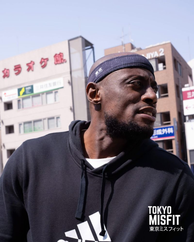 Banda para sudor Tokyo Misfit 48 cm Cubo‑Negro