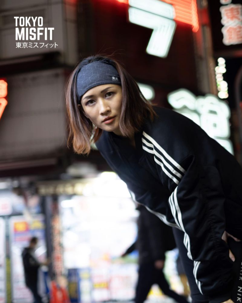 Banda para sudor Tokyo Misfit 48 cm Cubo‑Negro