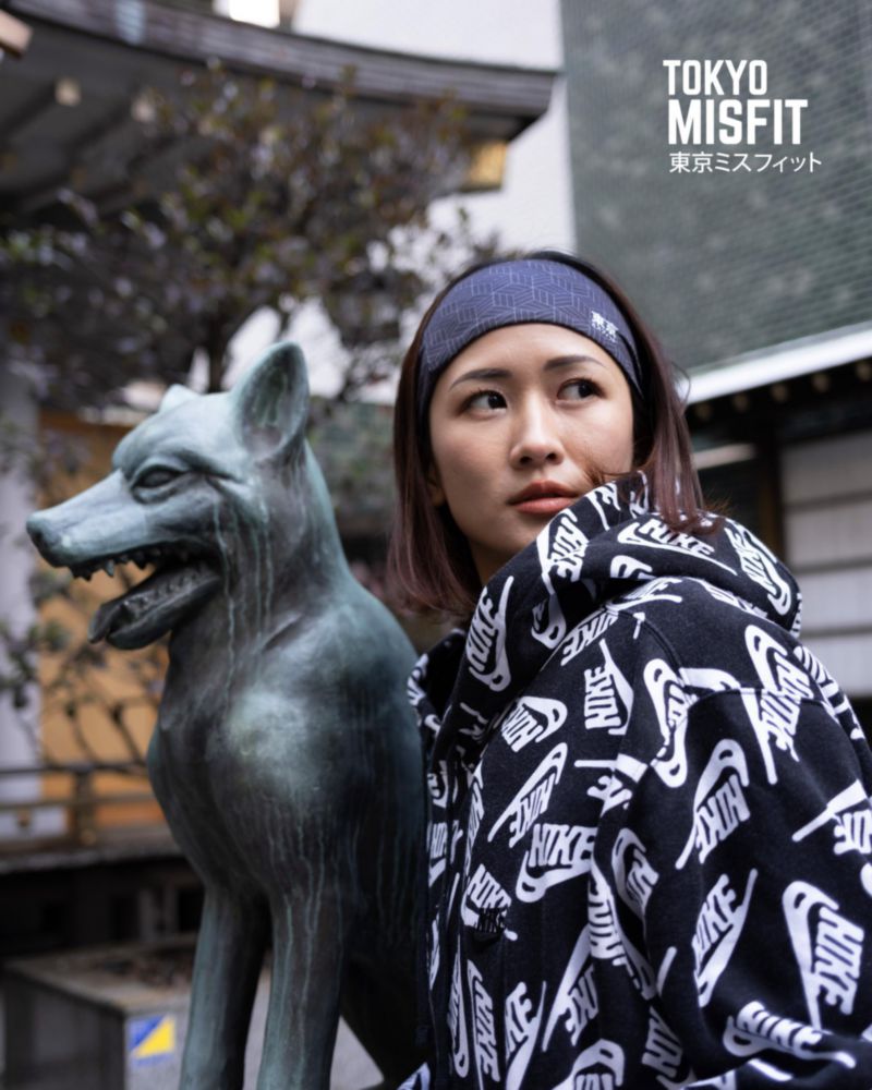 Banda para sudor Tokyo Misfit 48 cm Cubo‑Negro