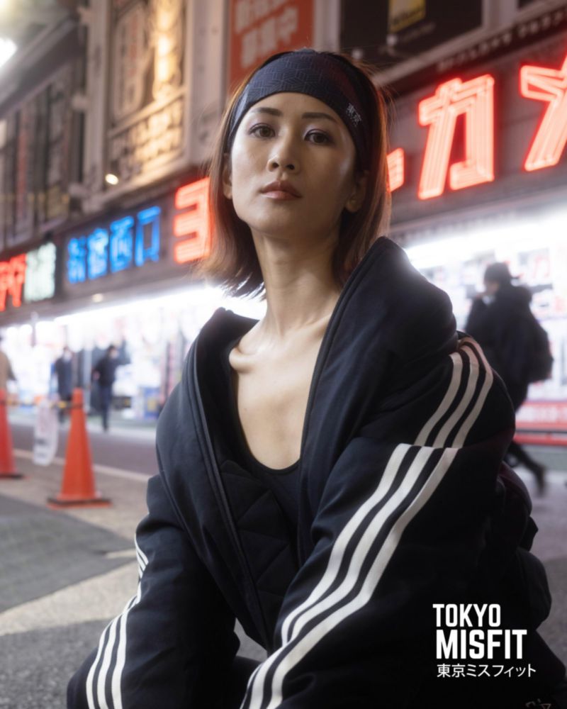 Banda para sudor Tokyo Misfit 48 cm Cubo‑Negro