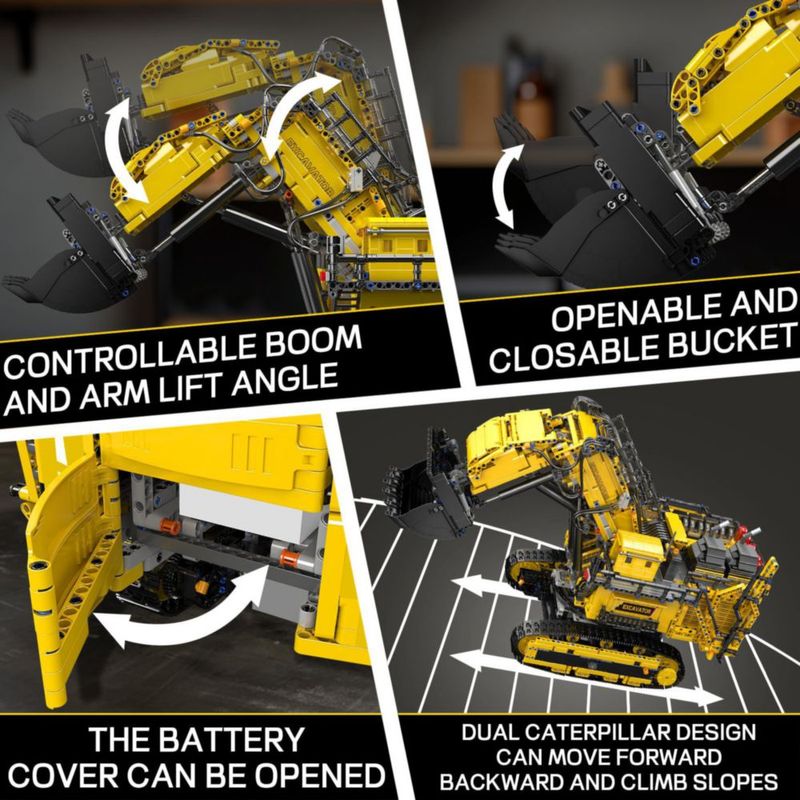Kit de Construcción Mould King 17070 Excavadora RC 4767 piezas