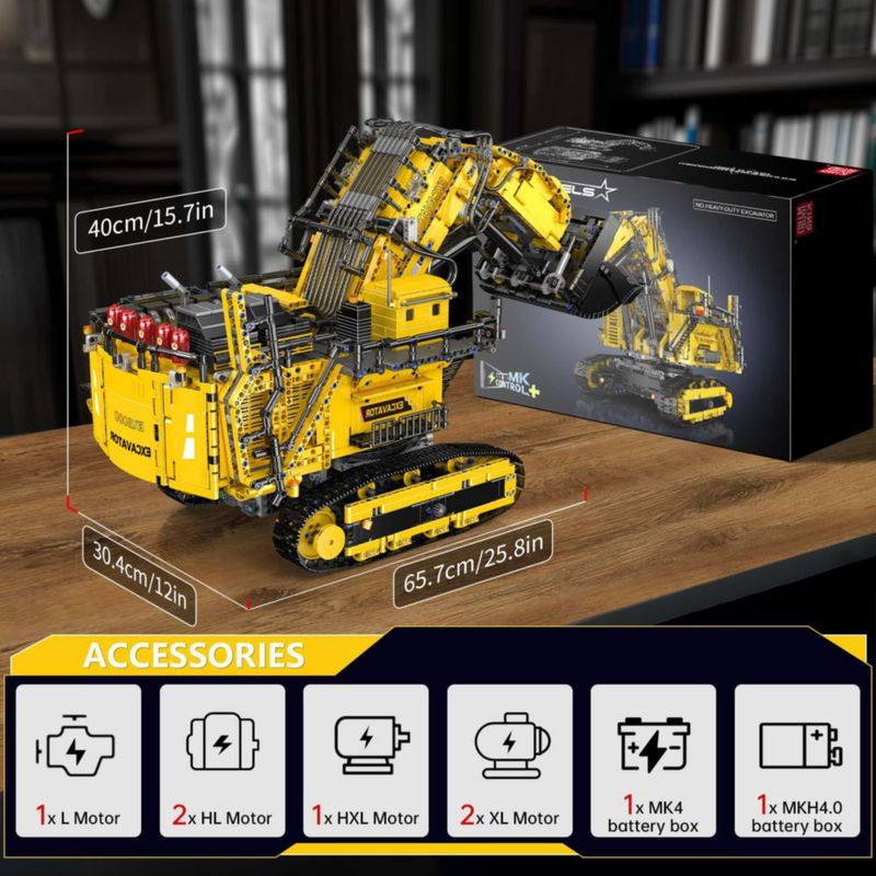 Kit de Construcción Mould King 17070 Excavadora RC 4767 piezas
