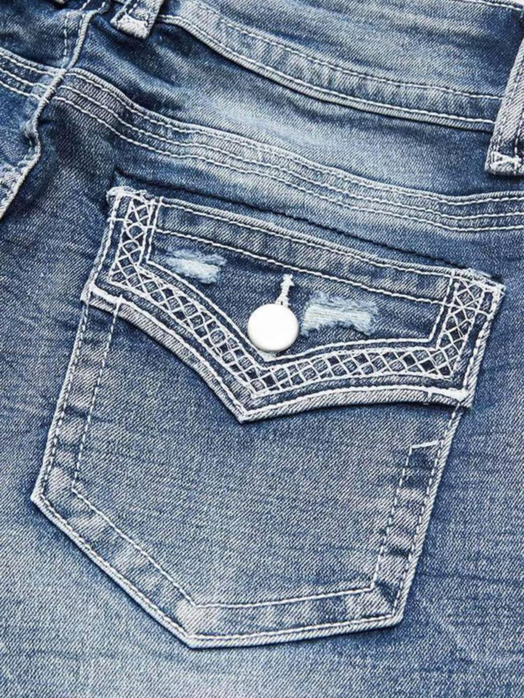 Jeans Skinny Flamingals L Azul Claro de Denim Elástico
