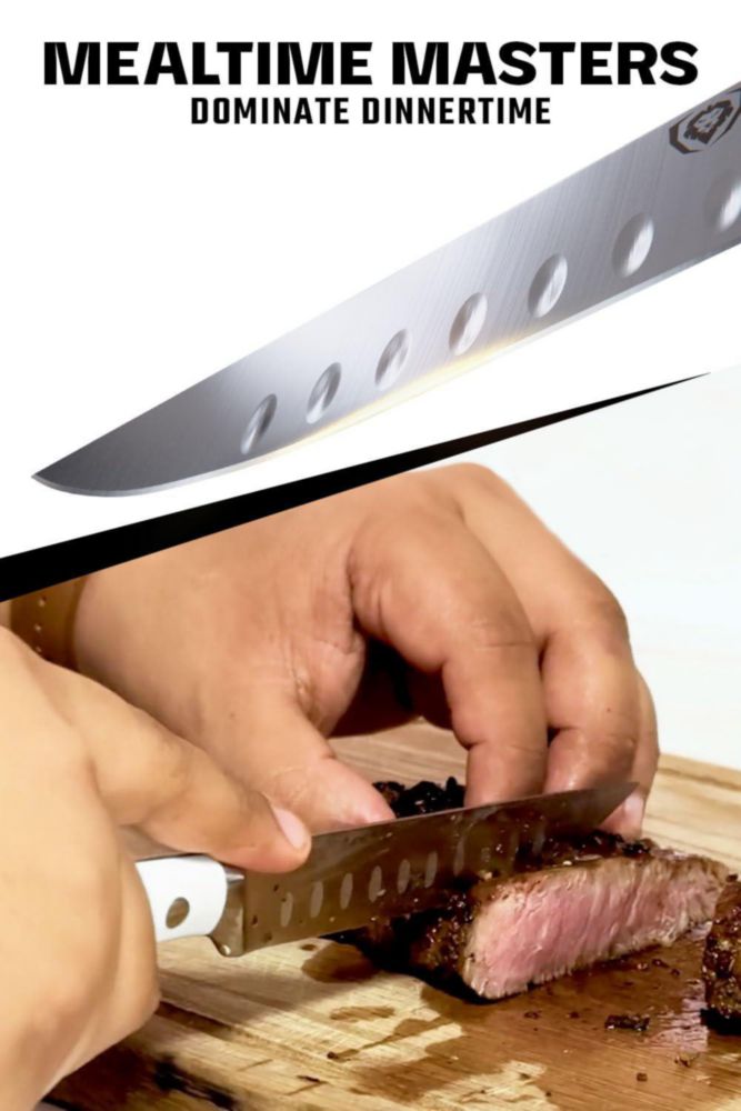 Juego de cuchillos para carne Dalstrong 13 cm mango blanco paquete de 4