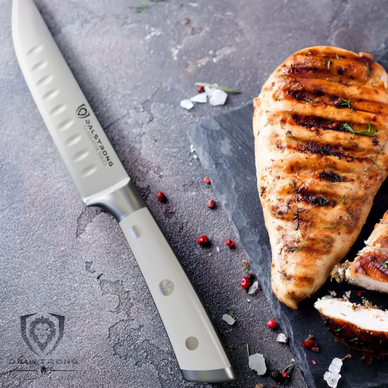 Juego de cuchillos para carne Dalstrong 13 cm mango blanco paquete de 4