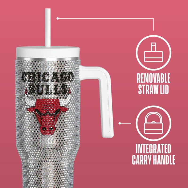 Vaso Térmico Hydrapeak Chicago Bulls 12 L con Detalle de Cristales