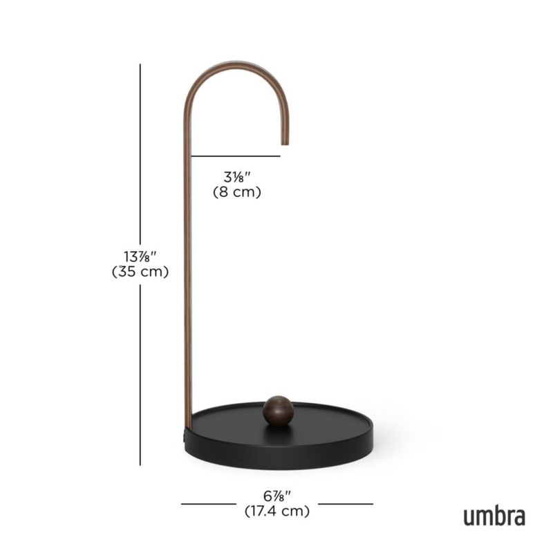 Soporte para Toalla de Papel Umbra de Madera Negro/Nogal