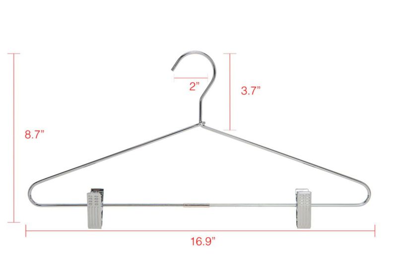 Perchas de ropa Quality Hangers 10 unidades con clips cromados