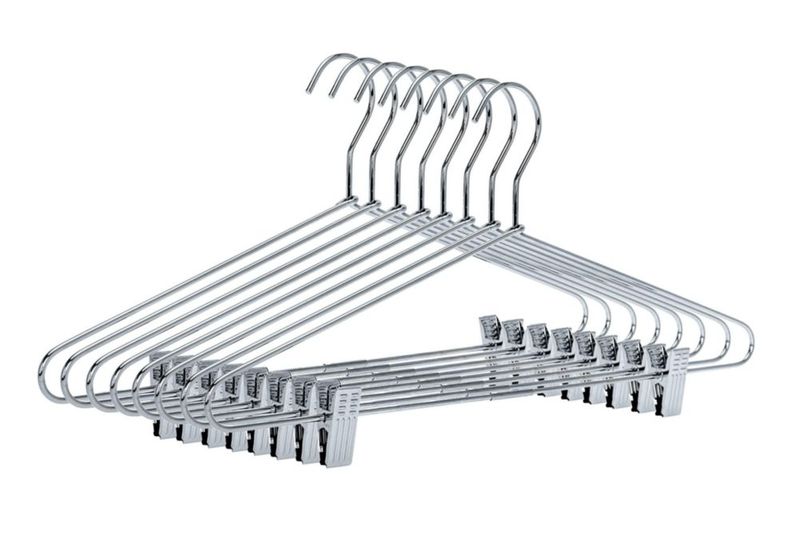 Perchas de ropa Quality Hangers 10 unidades con clips cromados