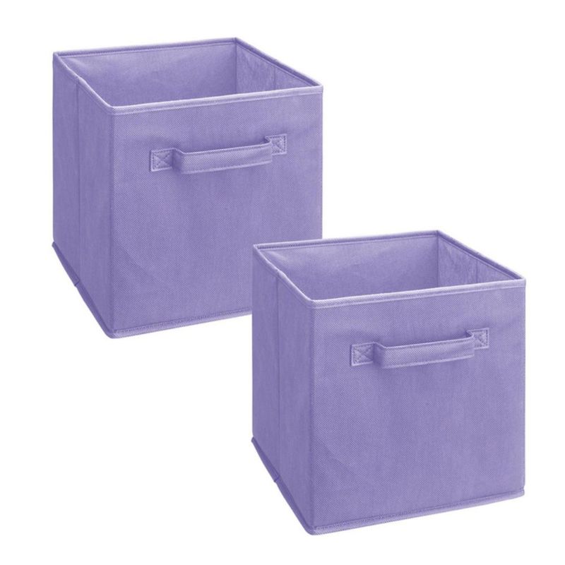 Juego de 2 cajones de tela ClosetMaid 26 × 26 × 26 cm color lila claro