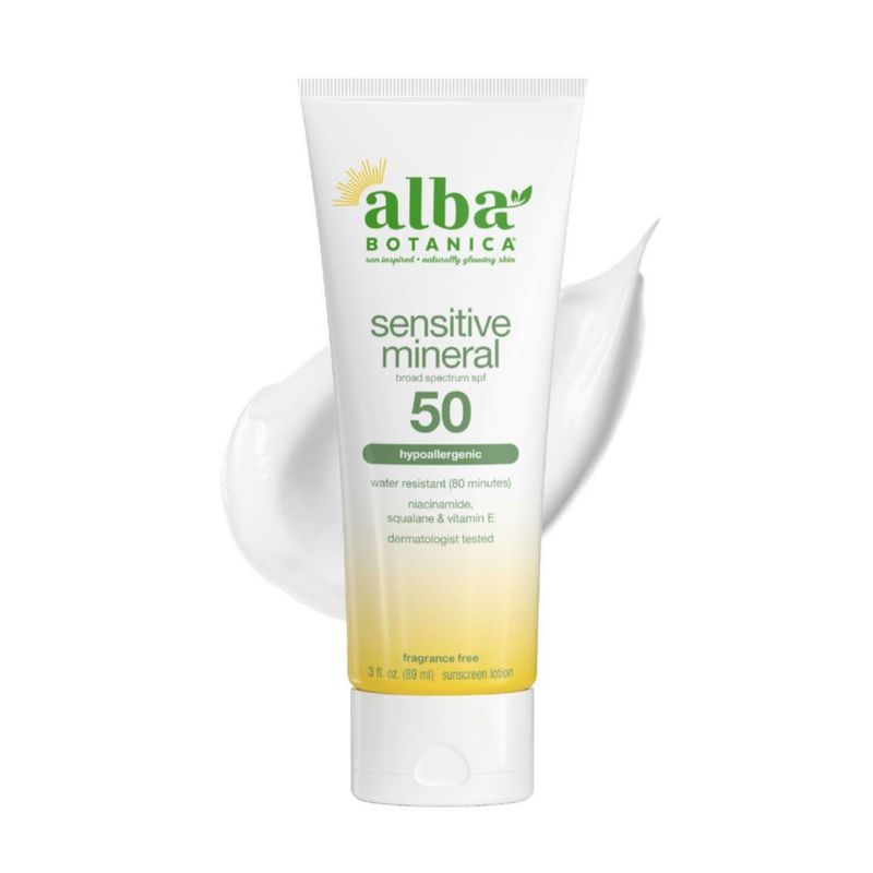 Protector solar Alba Botanica SPF 50 89 ml para piel sensible