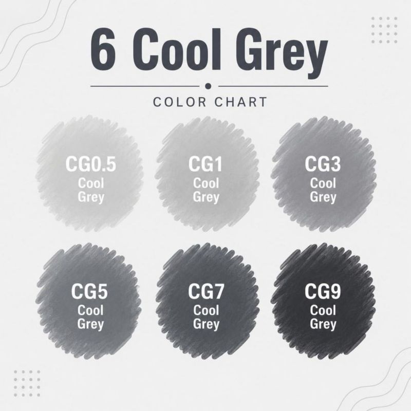 Marcadores Arhomet Pack de 6 Gris Doble Punta a base de alcohol