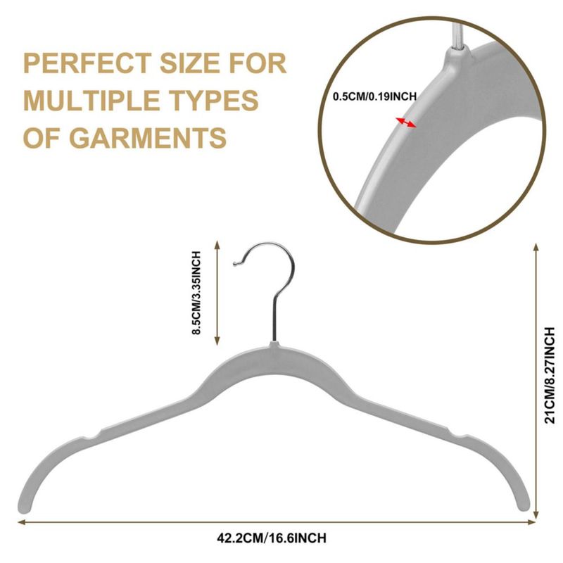 Perchas de Plástico Gris – Pack de 50 – Quality Hangers