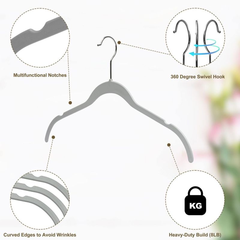 Perchas de Plástico Gris – Pack de 50 – Quality Hangers