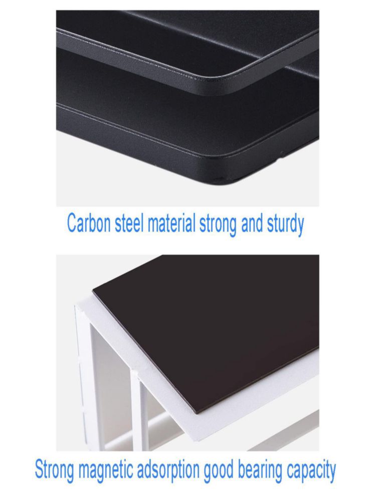 Estante magnético para especias ELESEI 25 x 11 x 10 cm pack de 2 negro