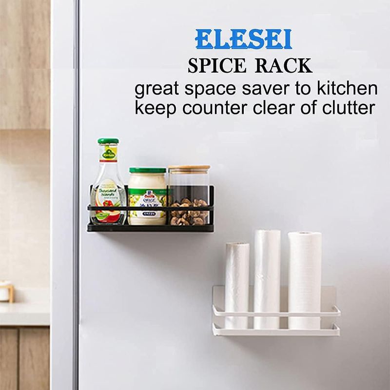Estante magnético para especias ELESEI 25 x 11 x 10 cm pack de 2 negro