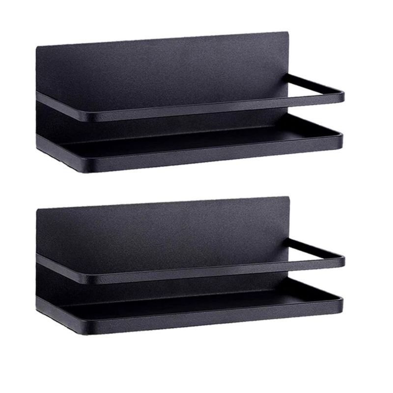 Estante magnético para especias ELESEI 25 x 11 x 10 cm pack de 2 negro