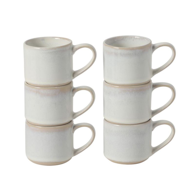 Juego de 6 tazas de espresso Mr. Coffee 110 ml color blanco
